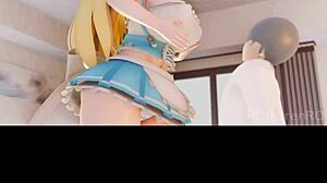 3d blonde takes big tits pov sex with breast expansion in wild action