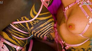 Oh Wow! Three Tattooed Girls and Two Guys in BBC White Cock Orgy Chaos