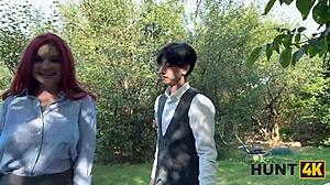 Redhead Whore Cheats on Boyfriend with Public Pov Pickup for Natural Tits Play and Shaved Pussy Sex