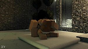 Bunny Femboy Hints at Rough Shemale Action with Big Titty Girl