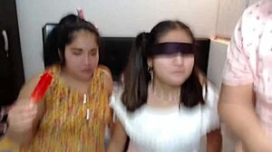 stepdaughter learns cock sucking first time in threesome