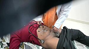 Doctor Assists Patient With Cum Release During Hospital Checkup Involving Big Tits