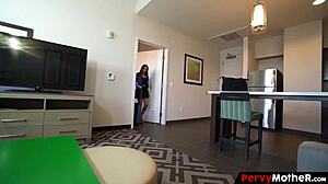 Hey stepson, why not rip my clothes and fuck this bubble ass one last time?