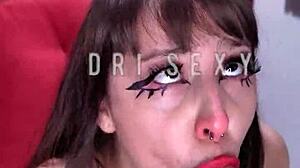 Fantasie as personal prostitute Dri Sexy sucking and rebolada on dildo in tight pussy