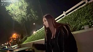 Italian Hot Milf Long Hair Artemisia Love Solo Smoking Session Outdoor With Cigarette In Public Fetish Display