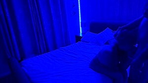 Submissive milf gives blowjob in close up view. She swallows cum in homemade couple scene.