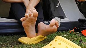 Milf Brunette's Outdoor Camping Sex Tape Compilation