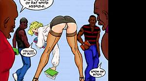 Hey, check out this white teacher getting wild with a monster cock in homemade interracial action with her student.