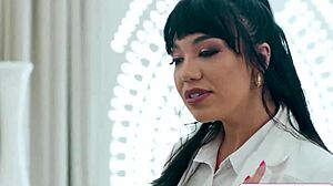 big tits lesbian doctor licks blonde patient's pussy in hospital