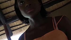 Amateur black girlfriend craves hardcore ass pounding from American BWC in homemade interracial session