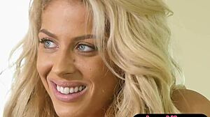 why does this luscious petite 18+ blonde milf strip naked to show her juicy ass?