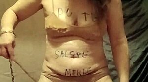 hey watch this 2025 solo session with french housewife in bondage masturbating outdoors as submissive slave