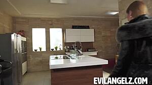 sealing the deal with alexis crystal in petite teen threesome blowjob group action