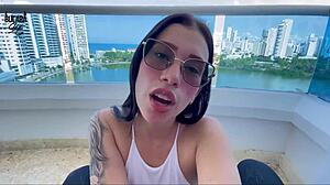 Horny Latina delivers delicious blowjob then takes monster cock in anal sex with deepthroat doggystyle gaping and wet pussy licking. Bucarasex features cowgirl riding and spooning in this intense session.