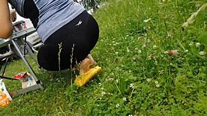 Milf Brunette's Outdoor Camping Sex Tape Compilation