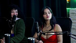 safada performs a sensual dance after saying she always worked with art on sheer red