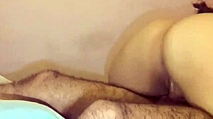Listen to this slutty Arab wife's dirty talk while she gets creampied in her big ass by husband.