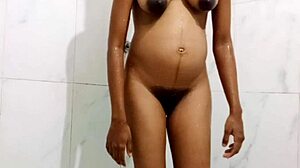 Hairy Pussy Reaches Orgasm With Pissing In Hot Bathing Video Featuring Mature Brunette Beauty