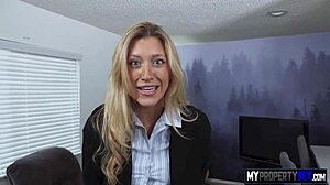 The blonde realtor enhanced her sales technique through clever negotiations and client interactions in the competitive market.