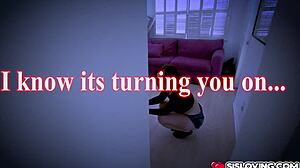 step bro is feeding april reid his big cock for her to swallow down.