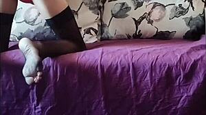 Beautiful Wife Rides Cowgirl in Lingerie with Passion