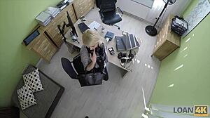 Loan4k blonde teen gets fingered and banged hard in office casting interview