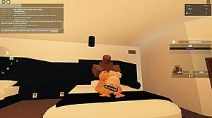 Roblox Porn Blacked with Blonde Milf Riding Big Black Cock in Rough Anal Sex and Wet Tits Action