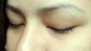 native american blowjob with big cock sucking, cum in mouth, and swallowing from cute canadian couple