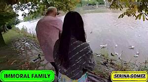 duck feeding led to dick sucking... serina swallows dean's cream now??