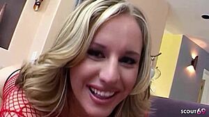 First interracial mmf 3some with black and white big dick in ass and pussy same time for blonde bitch cassidy blue