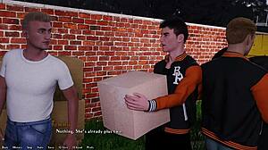 In Being a Dik episode 58, two hot kissing lesbians suggested a throuple with me. They moved from the dorm into the sorority house for more fun.