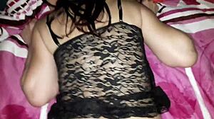 redhead latina housewife in bedroom gets fucked by amigo's mama using condom to avoid pregnancy