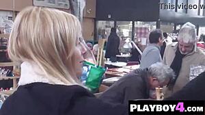 Small Tits Blonde Milf Karina Marie Strips To Show Stunning Ass In Sexy Stockings