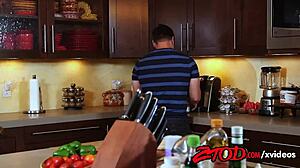 Stacey Levine bent over for deep cowgirl riding and doggystyle fuck from friends dad with facial cumshot