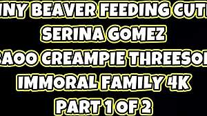 duck feeding led to dick sucking... serina swallows dean's cream now??