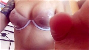 Latex And Rubber Crush Boobs In Exam With Medical Gloves