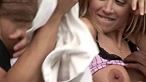 Brazilian amateur takes double penetration with blowjob and cumshot at wild party!