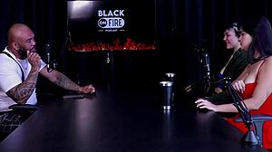 safada performs a sensual dance after saying she always worked with art on sheer red