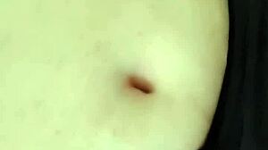 Exploring Milf Girl's Navel with Sexy Close-Up Fingering in Curvy Latina Massage