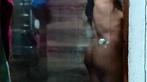 Getting more turned on every day watching my curvy latina sister-in-law in the shower