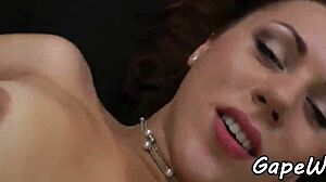 glamcore babe gets her ass banged deeply while also enduring intense throat fucking in lingerie