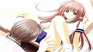 bold asian classroom action in anime hentai game shuffle version