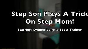 Step Son Plays a Trick on Step Mom with Missionary Doggystyle Blowjob and Cum on Tits in Full Movie ~ Kymber Leigh Aitsf250209
