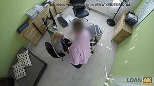Loan4k blonde teen gets fingered and banged hard in office casting interview