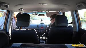 Fake Driving School British Ginger Babe Ella Hughes Gets Pussy Fucked in Lesson