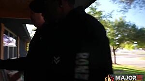 Hey, are you seeing busty hot wife Jessica Jax take that big black cock from Rome Major in deepthroat doggystyle drilling?