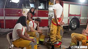 milfy eva angelina, you take on 6 cocks in this epic gangbang with blowjob and double penetration