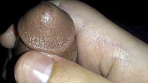 Hot latino guy receives detailed glans massage in solo amateur session