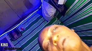 Oh man, Gladys is takin' that Afrobang cock all the way in her first time, feelin' every inch passionately