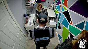 Talula Thomas busty interracial slut shoplifts then takes big black cock pov in dirty talk session.